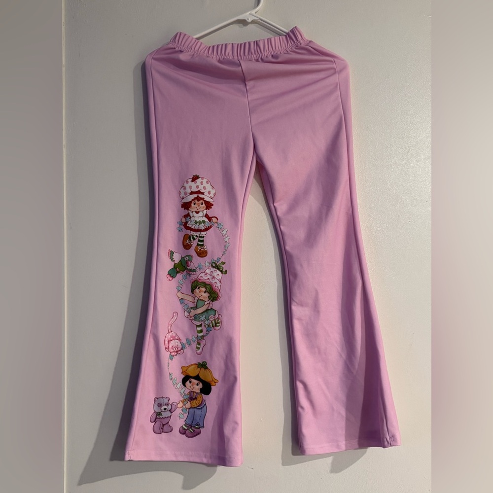 SHEIN Pink Kids Leggings with Cartoon Characters